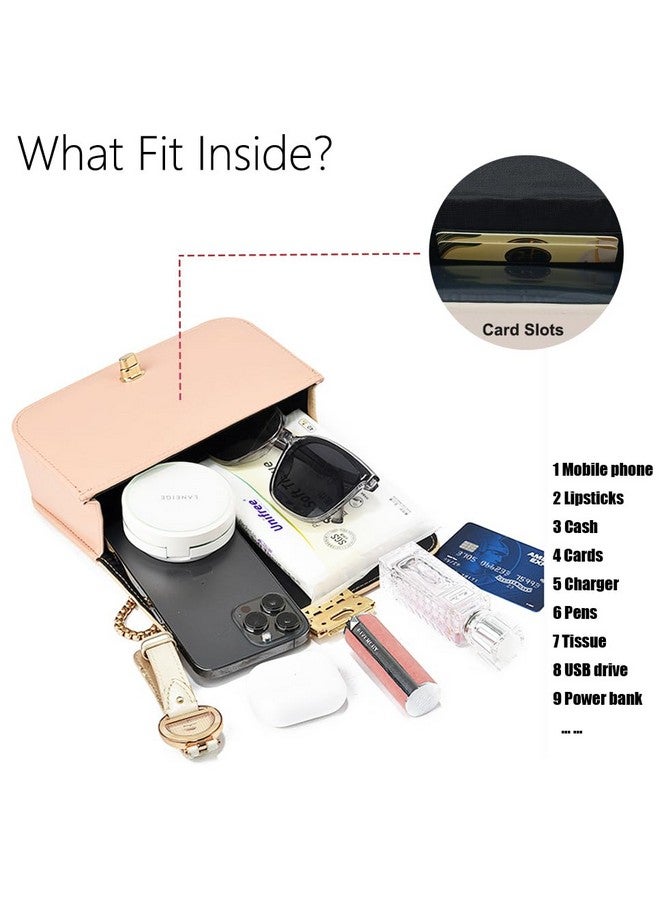 Port&lotus Womens Satchel Handbags Anti-Theft Cute Quilted Bag Pink Pu Leather Purses For Women Western Fashion Clutch Purses For Women With Gold Chain Purse Strap  - Image 4