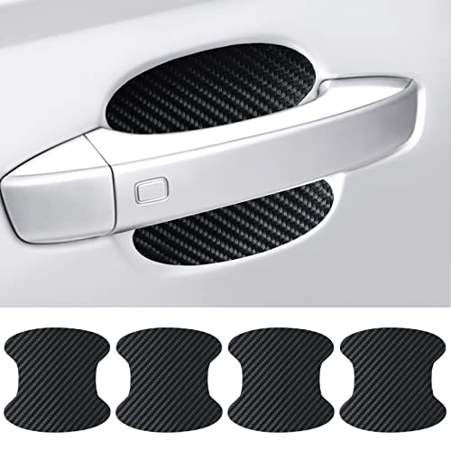 Buylogy® (Medium) 4PCS Car Door Handle Scratch Protectors, Carbon Fiber Paint Scratch Protector Sticker Auto Door Paint Guard Car Door Cup Scratch Protection Films - Image 1