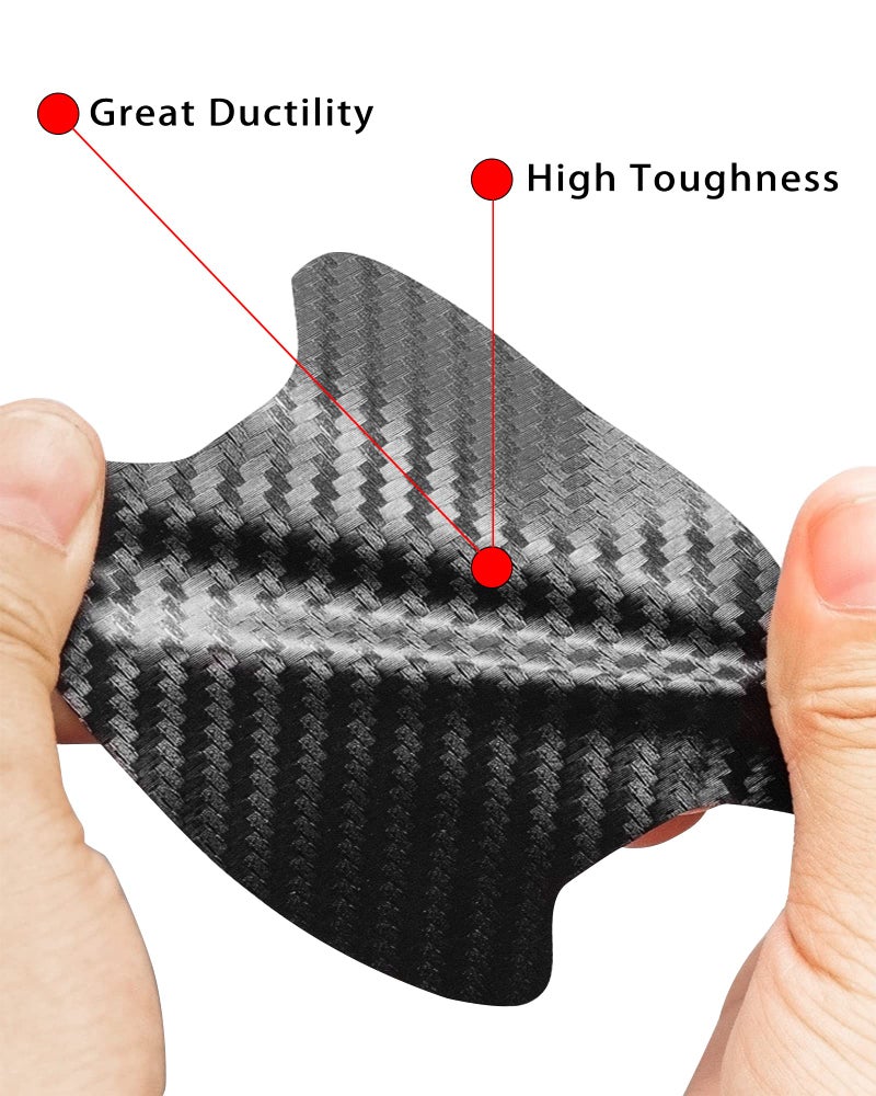 Buylogy® (Medium) 4PCS Car Door Handle Scratch Protectors, Carbon Fiber Paint Scratch Protector Sticker Auto Door Paint Guard Car Door Cup Scratch Protection Films - Image 5