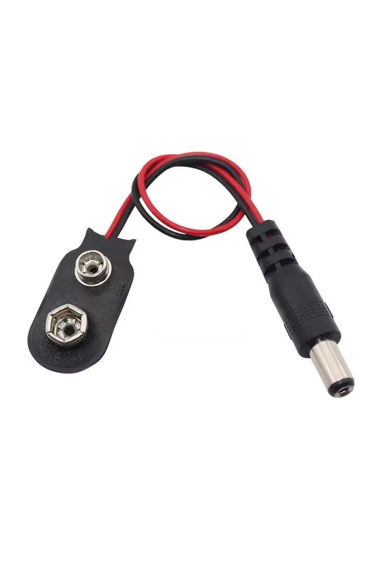 5-Pieces 9V Battery Clip with DC Jack - 9VDC Battery Connector  - Image 2