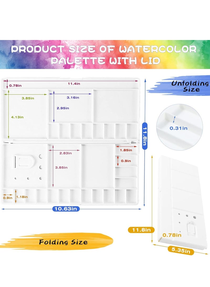 أوزيغالور لوحة زينة مائية كبيرة مع 24 حفرة و5 منطقة للمزج، لوحة زينة بثقب للإبهام - Image 3