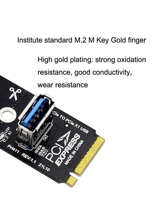 BURAQ 5pcs NGFF M.2 Rotor PCI-E Channel USB3.0 Transfer Card Graphics Extension Transfer(Black)  - Image 3