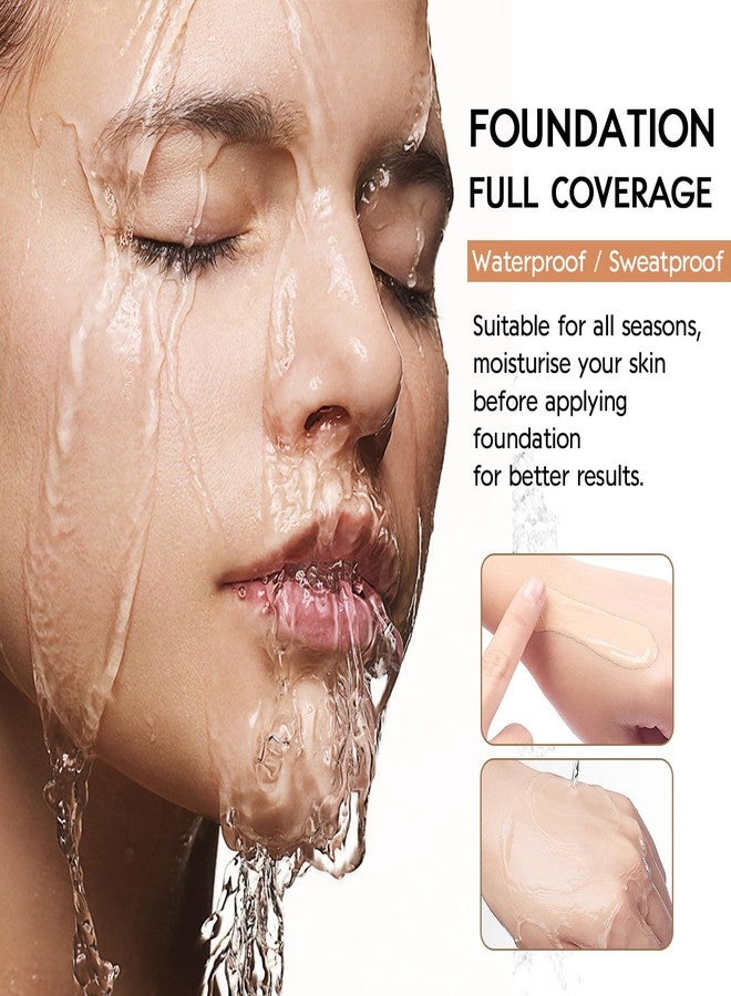 Anglicolor Matte Oil Control Concealer Foundation 2PCS, Flawless Soft Long Lasting Foundation Makeup,Waterproof Full Coverage Face Makeup Strong Concealer Foundation for Oily Acne Skin (2PC 104, 60ml) - Image 5