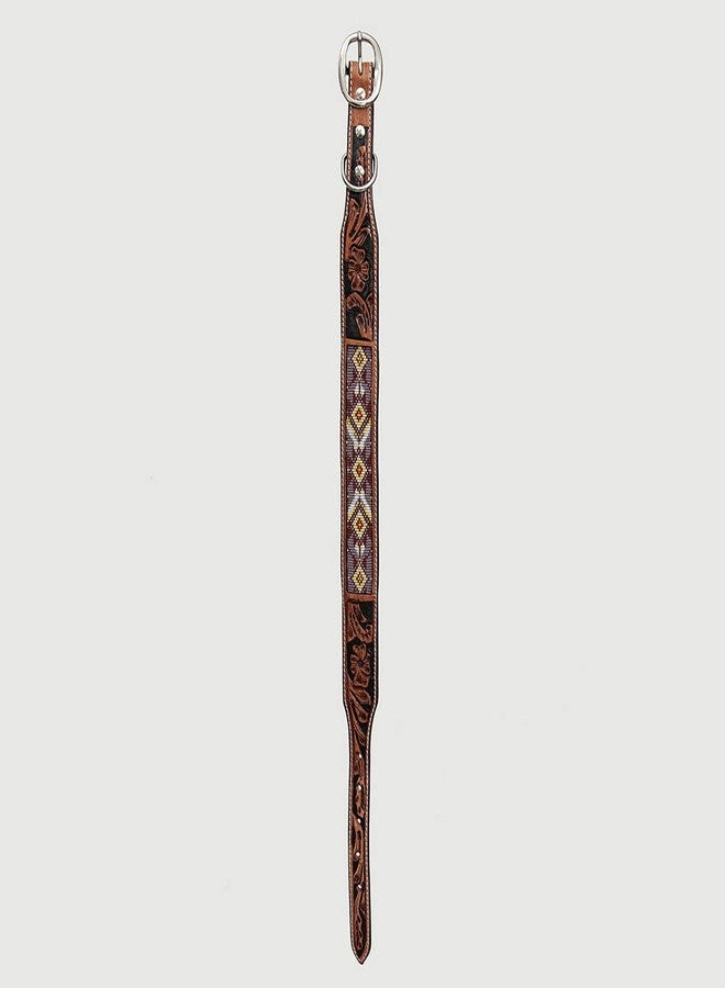 HILASON Tan Large HILASON Strong Genuine Leather Dog Collar Beaded | Handmade Soft Hand Tooled - Image 5