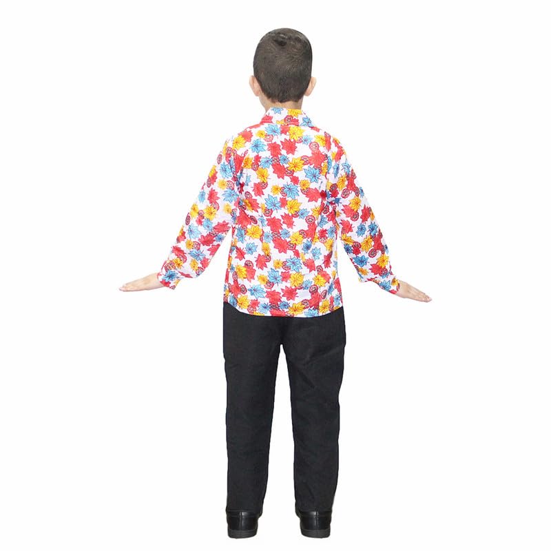 Kaku Fancy Dresses Metal For Boys Flower Print Shirt/Goa Shirt, Western Costume -Multicolour, 5-6 Year - Image 2