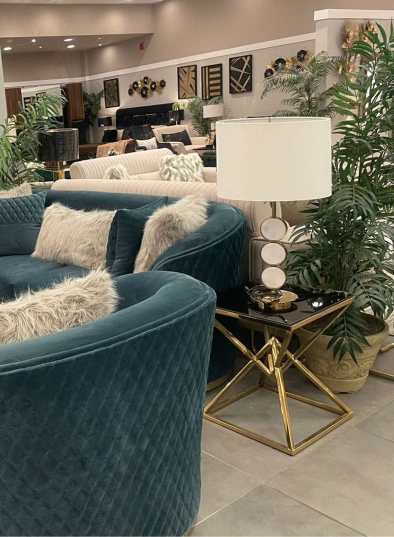 سوليتير مصباح ترابيزة من الستانلس ستيل والرخام الطبيعي مع خاصية التحكم باللمس - Image 3