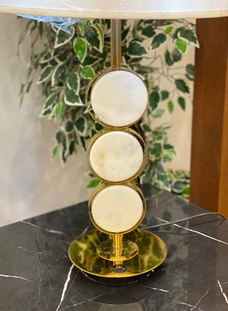 سوليتير مصباح ترابيزة من الستانلس ستيل والرخام الطبيعي مع خاصية التحكم باللمس - Image 2