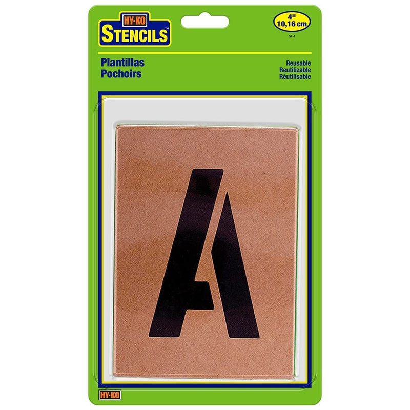 HyKo ST4 Number Letter Stencils Reusable Water Resistant 4