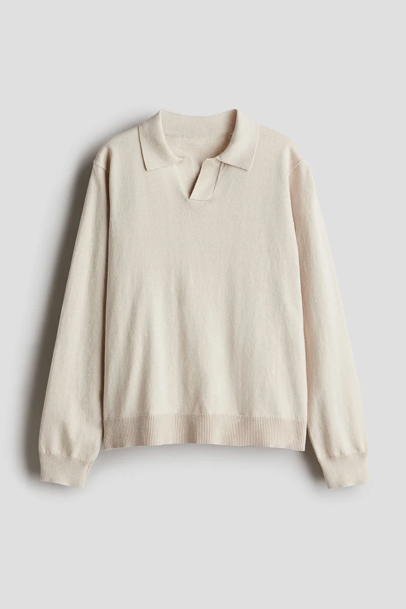 H&M Fine-knit polo jumper