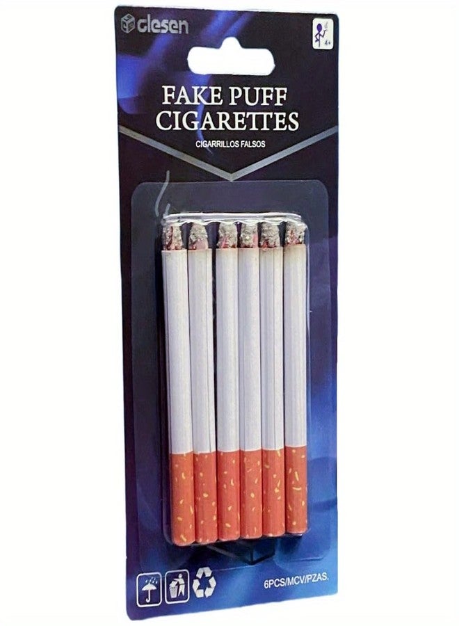 CLESEN Fake Cigarettes,3.25 Inch Fake Puff Cigarettes(Pack of 6), Faux Cigs with a Realistic Look Durable/Realistic - Ideal for Themed Parties/Theatrical Performances… - Image 1