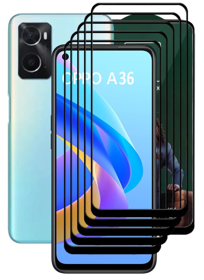 ACLIX 5 Pieces Antistatic ESD Dustproof Premium Quality High Definition Tempered Glass Screen Protector Designed For Oppo A36 - Image 1