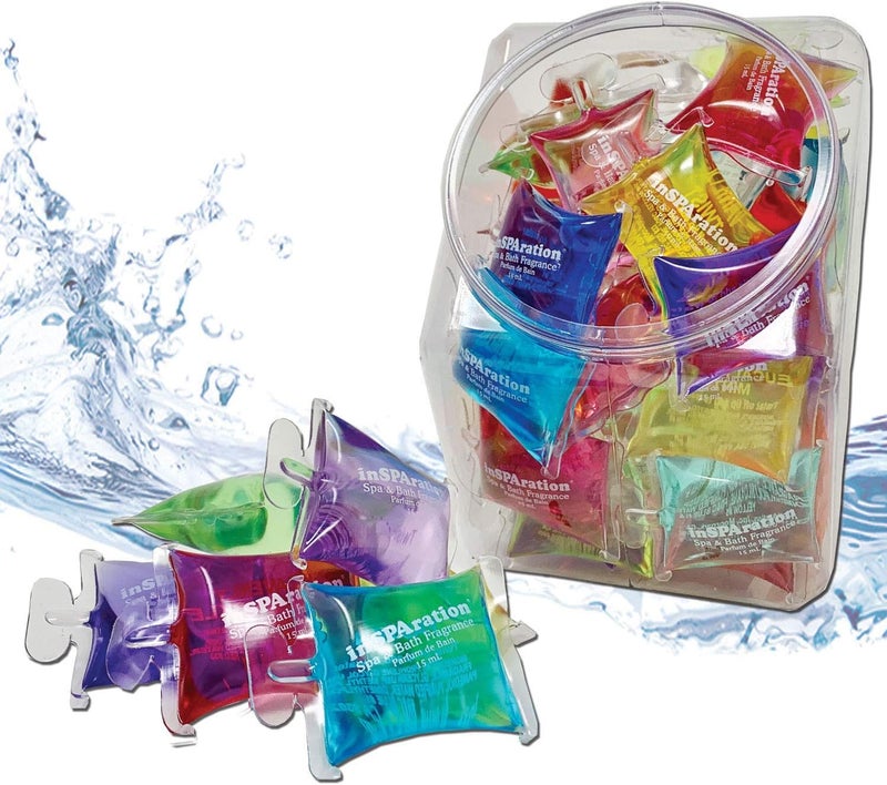 InSPAration 152 Hot Tub Spa & Bath Aromatherapy Fragrance Assortment-50 Pillow Packs Fish Bowl 50pk Assortment, Multiple - Image 1