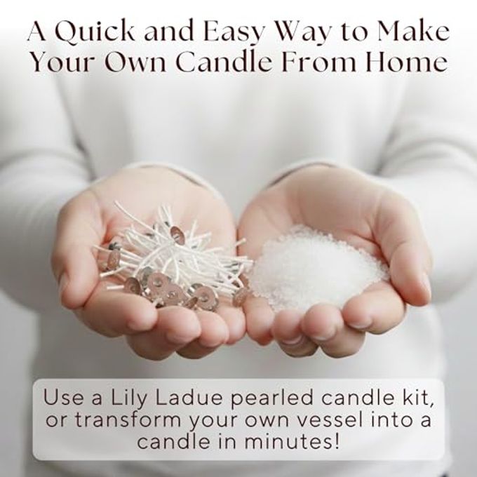 rayihni Sand Candle Refill Kit 1Lb/16Oz Pearled Candles Sand and Wicks (24) Without Holder, Unscented Aroma Beads, Reusable Powder Pearls Bulk Wax Pearls for Refillable Pearlized Pellet Set - Image 5