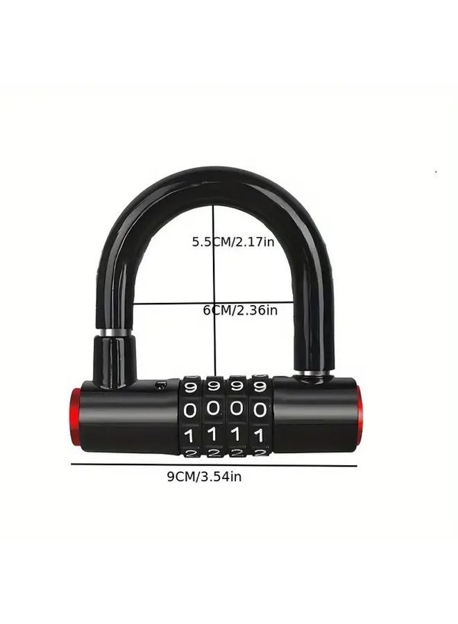 Anti Theft U Lock Heavy Duty Weatherproof Padlock With Resettable Combination - Image 4