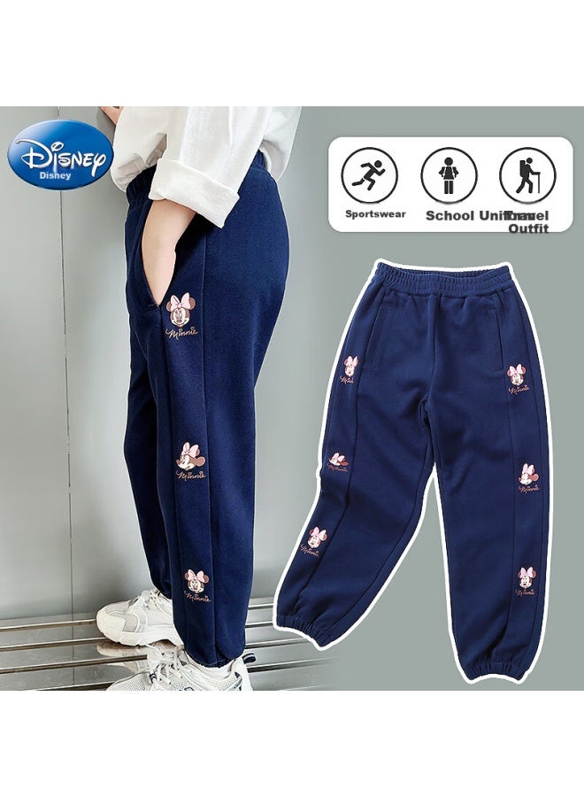 Disney Children's Pants, Boys And Girls Sweatpants, Autumn Sweatpants, Elementary School Students Casual Trousers, Sm97743-1 Navy Blue, Size 140 - Image 2