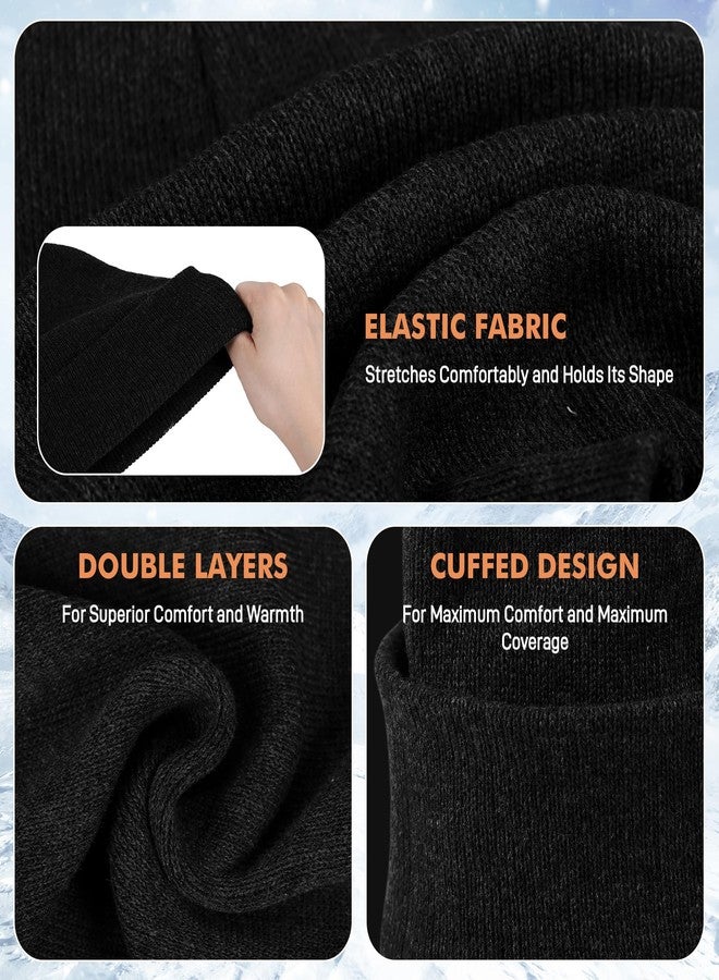 Huiguli 15 Pack Winter Beanie Hats Bulk, Knit Skull Caps & Toboggan for Men & Women - Warm Cozy Thermal Cuffed Beanies for Cold Weather (Multiple Colors) - Image 3
