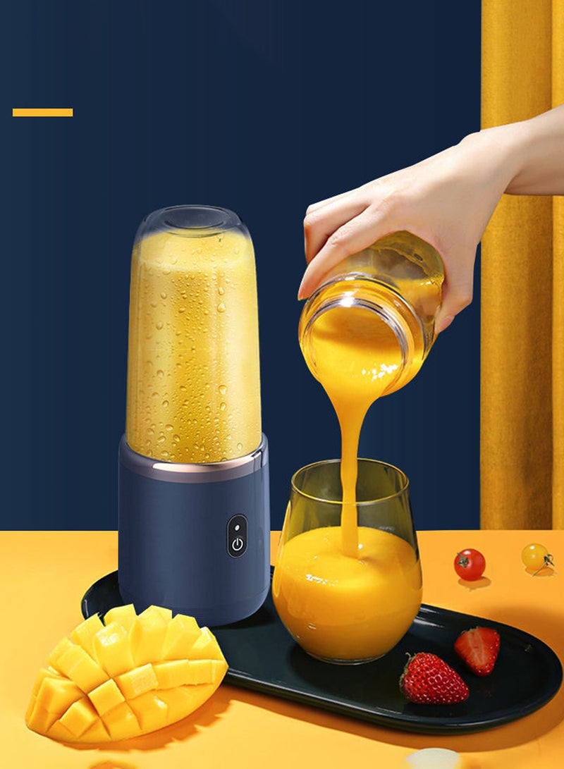 Portable Blender Cup, Wireless Juicer with 2 Cups – 21000 RPM High-Speed Motor, 8 Sharp Stainless Steel Blades, Rechargeable Smoothie Maker with Extra Travel Lid, Long Battery Life for Up to 8 Drinks, Food-Grade Safe Material, Mini Personal Blender for Juice, Milkshake, Smoothie, Protein Shake – Ideal for Gym, Office, Travel & Outdoor Use(Pink) - Image 2