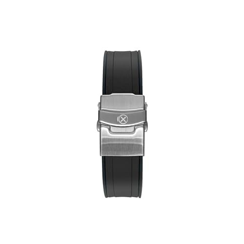 INO Design StrapXPro(STX1A) 22mm Watch Bands Men's Rubber Curved-end Watch Strap Replacement for Seiko Prospex Turtle & King Turtle Automatic Dive Watch SRP773, SRP775, SRP777, SPRA21, SRPE03, SRPE05, etc. (Black with Silver Clasp) - Image 5