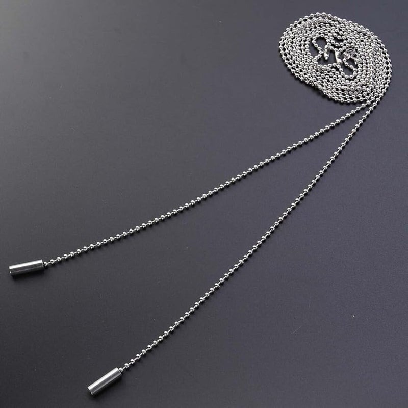 مفتاح سلسلة سحب فضي لمروحة السقف/ مصباح الحائط بأسلوب رجعي سهل التركيب - Image 3