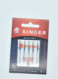 SINGER SINGER BALL POINT NEEDLE (KNIT MEDIUM FIBRICS) SIZE 90/14 (PACK OF 5 NEEDLES) BRAZIL 