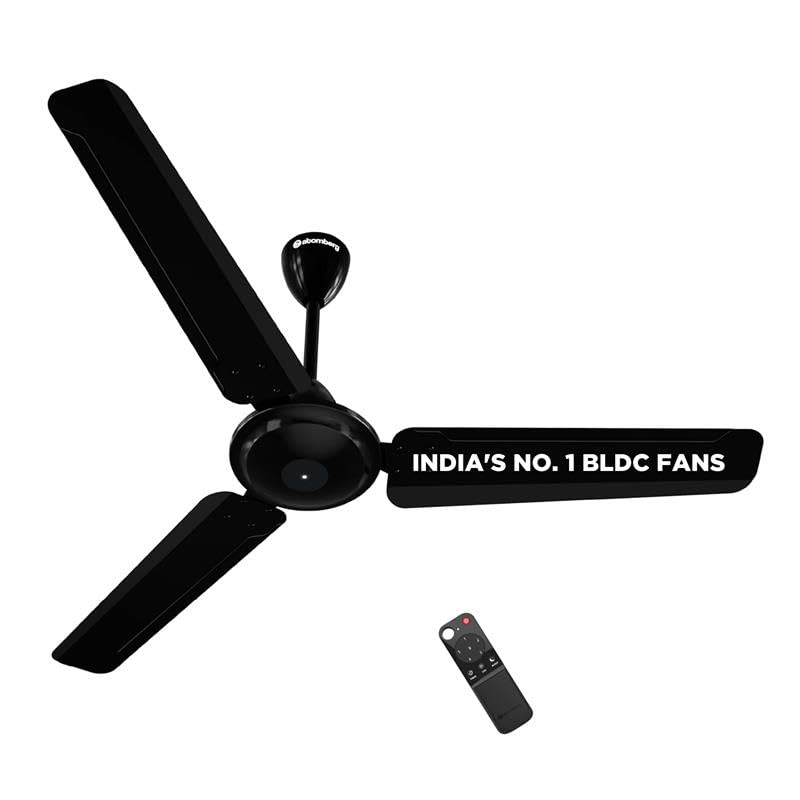 atomberg Ameza 1200mm BLDC Ceiling Fan for Living Room | With Remote | BEE 5 Star | Energy Saving | 2 Year Warranty | Gloss Black - Image 1