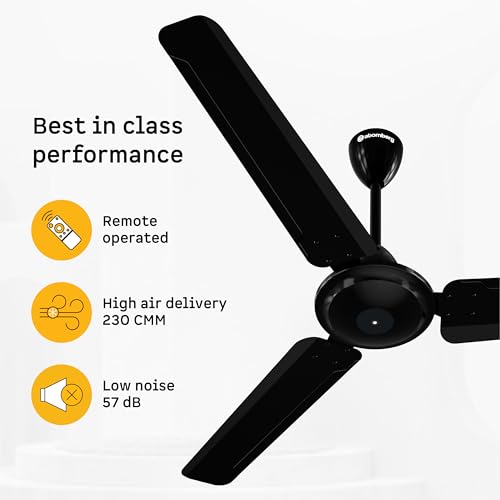 atomberg Ameza 1200mm BLDC Ceiling Fan for Living Room | With Remote | BEE 5 Star | Energy Saving | 2 Year Warranty | Gloss Black - Image 3