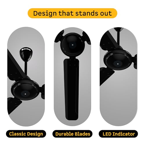 atomberg Ameza 1200mm BLDC Ceiling Fan for Living Room | With Remote | BEE 5 Star | Energy Saving | 2 Year Warranty | Gloss Black - Image 2