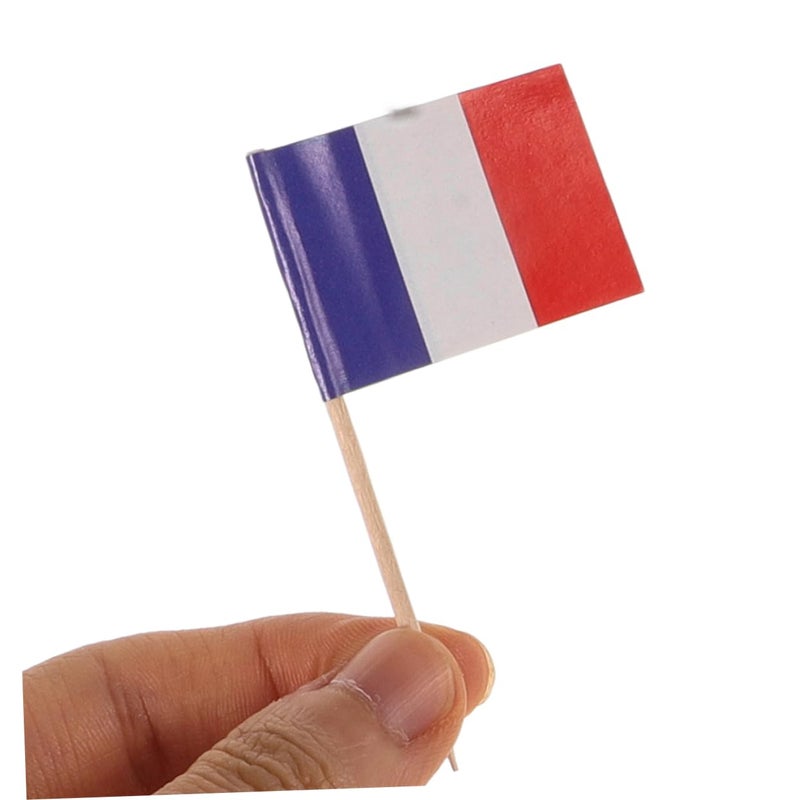 French Flag Toothpicks 300Pcs For Appetizers Cocktails Cake Decoration Party Use - Image 5