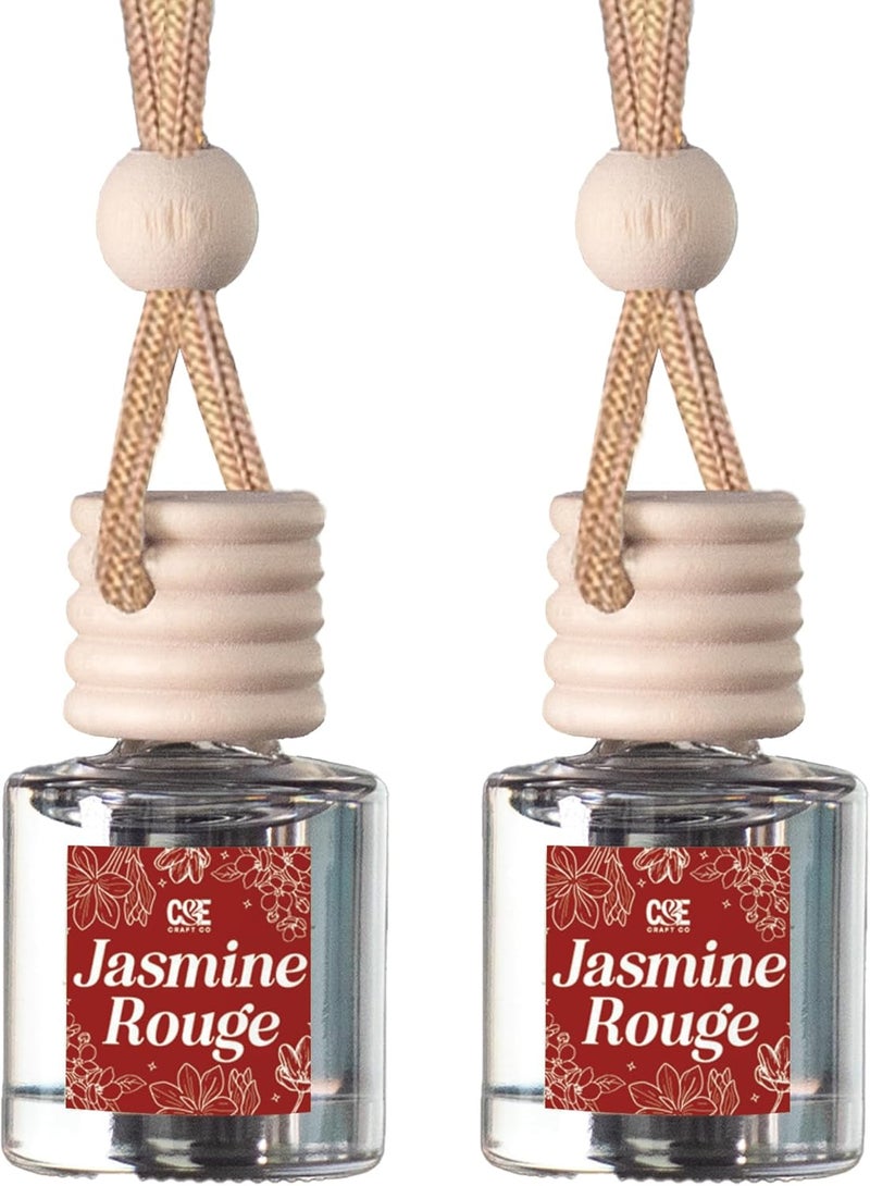 CE CRAFT زيت عطر معلق للسيارة من CANDECraftCo، معطر سيارة أوتوماتيكي للزيوت الأساسية، روائح علاج عطري ناشر للسيارة، طويل الأمد (ياسمين روج) - Image 1