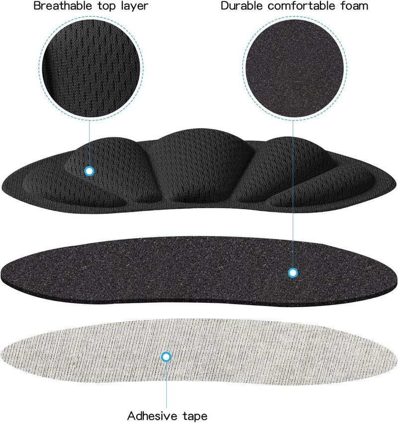 MINNESOTA 1 Pair Back Heel Inserts Cushion Pads – Heel Grips for Loose Shoes, Boots, and Sandals – Improve Shoe Fit, Comfort, and Reduce Heel Slip and Blisters – For Men and Women - Black Colour - Image 5