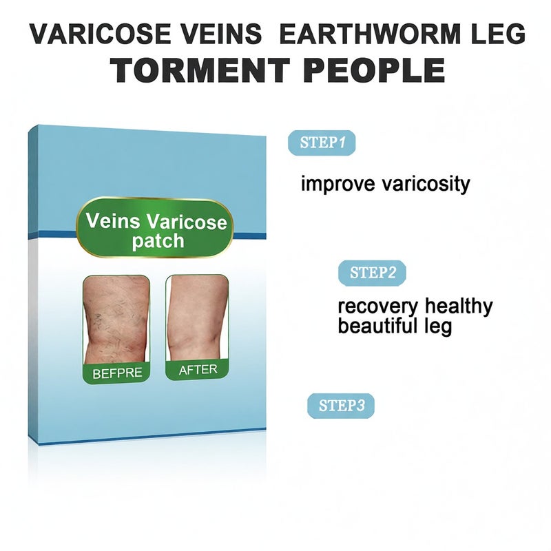 Varicose Veins Patch 10Pcs Plant-Based Formula - Skin Nourishing Soothing Leg Patch for Leg Varicosity Relief, Vasculitis Swelling Pain Reduction - Image 5