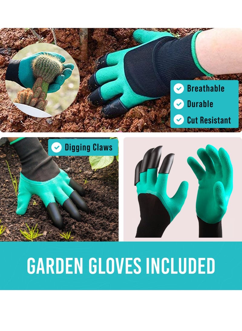 عربست أدوات بستنة متينة عالية الجودة - مجموعة أدوات بستنة مكونة من 22 قطعة، هدية مثالية للنساء والرجال والأمهات والآباء - مجموعة أدوات بستنة متينة ومريحة للاستخدام. - Image 4