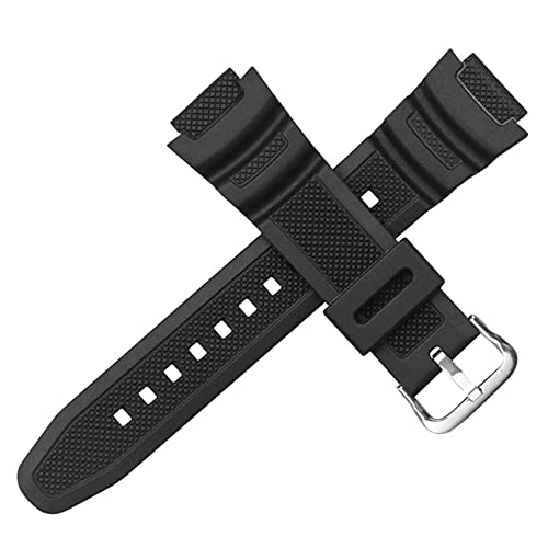 DBLACK ''CDS26'' 18mm Resin Watch Strap (Black) // Compatible With ''CASI0'' Watch Models AE-1200WH, AE-1300WH, F-108WH, W-216H & Others - Image 2
