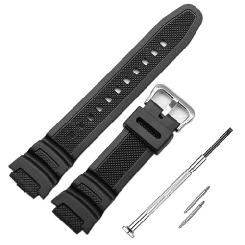 DBLACK ''CDS26'' 18mm Resin Watch Strap (Black) // Compatible With ''CASI0'' Watch Models AE-1200WH, AE-1300WH, F-108WH, W-216H & Others - Image 1
