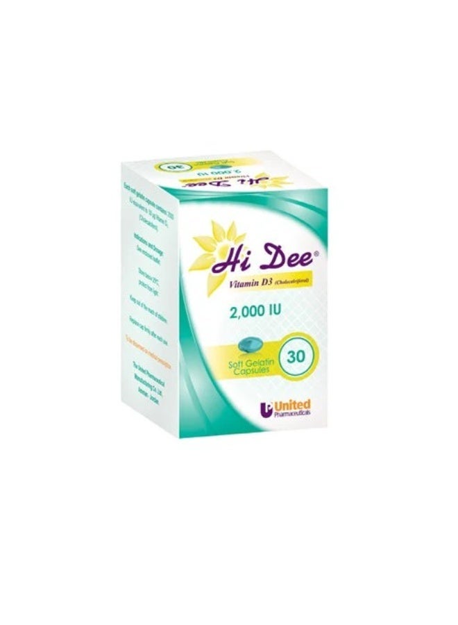 ms pharma Hi Dee Vitamin D3 2000 Iu Soft Gelatin Capsules 30'S - Image 2
