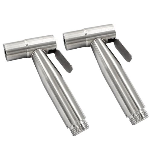 Coufce 2 Pieces Bidet Sprayer Head Stainless Steel Handheld Toilet Bidet Sprayer Portable Pet Shower Seat Bidet Attachment Personal Hygiene Feminine Wash - Image 1