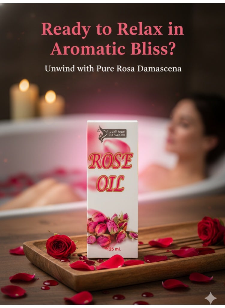نعومة الحرير زيت الورد النقي للبشرة والشعر - إكسير طبيعي مع عناصر غذائية لجمال مشرق وخصل صحية، معصور بطريقة الضغط البارد لتحقيق النقاء الفائق وتعزيز الحيوية - Image 3