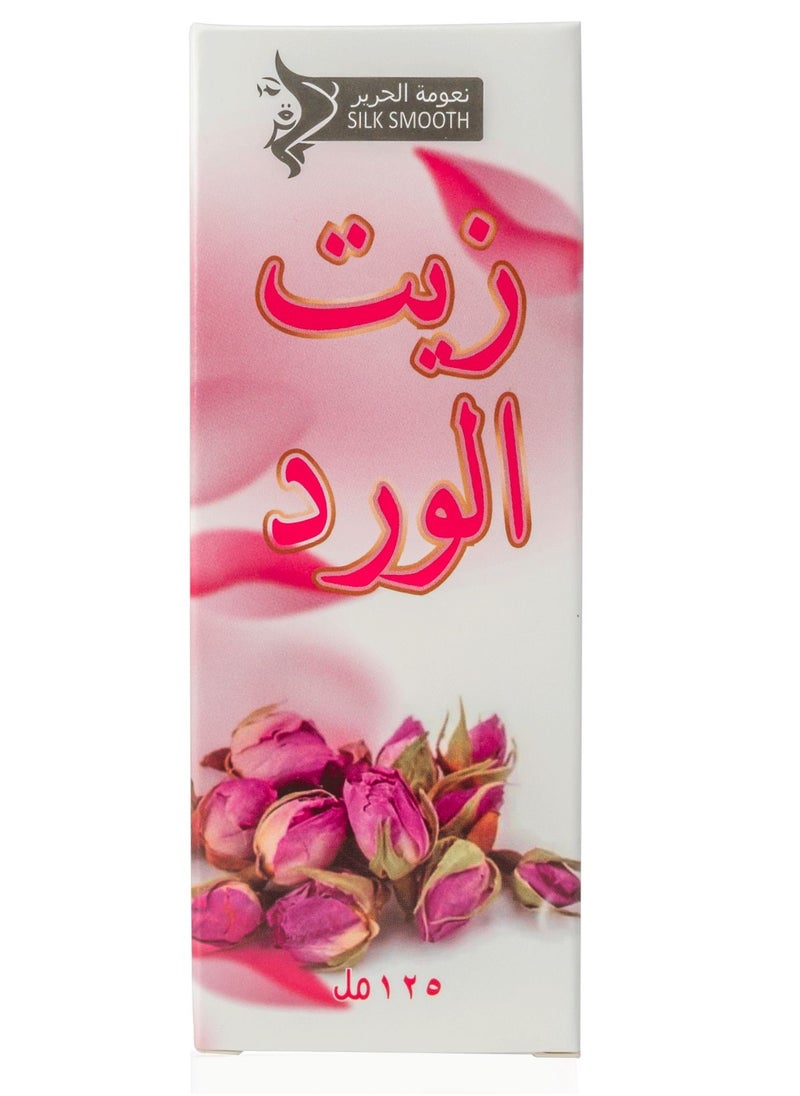 SILK SMOOTH Pure Rose Oil for Skin and Hair - Natural Elixir with Nutrients for Radiant Beauty and Healthy Strands, Cold-Pressed for Ultimate Purity and Vitality Boost  - Image 1