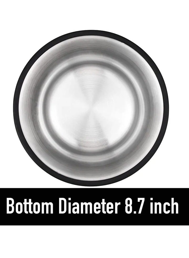Stainless Steel Dog Bowls, Pet Food and Water Bowl with Non-Slip Rubber Base for Small, Kittens Puppy Rabbit Medium Large Extra Dogs (2 Pack) - Image 4