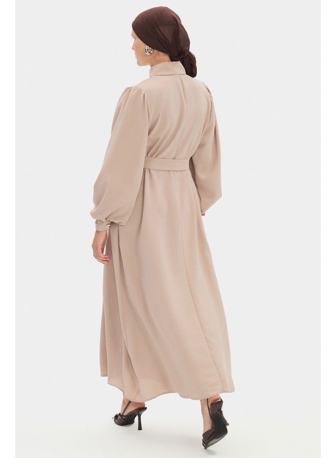 جون فستان ماكسي بأكمام أسقفية - Image 5