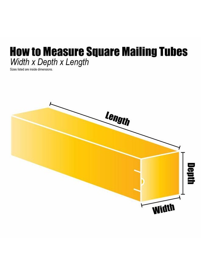3M Top Pack Supply Square Mailing Tubes, 5" x 5" x 37", White (Pack of 25) - Image 2