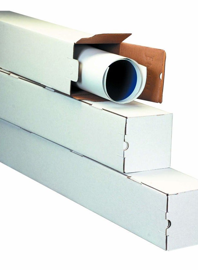 3M Top Pack Supply Square Mailing Tubes, 5" x 5" x 37", White (Pack of 25) - Image 3