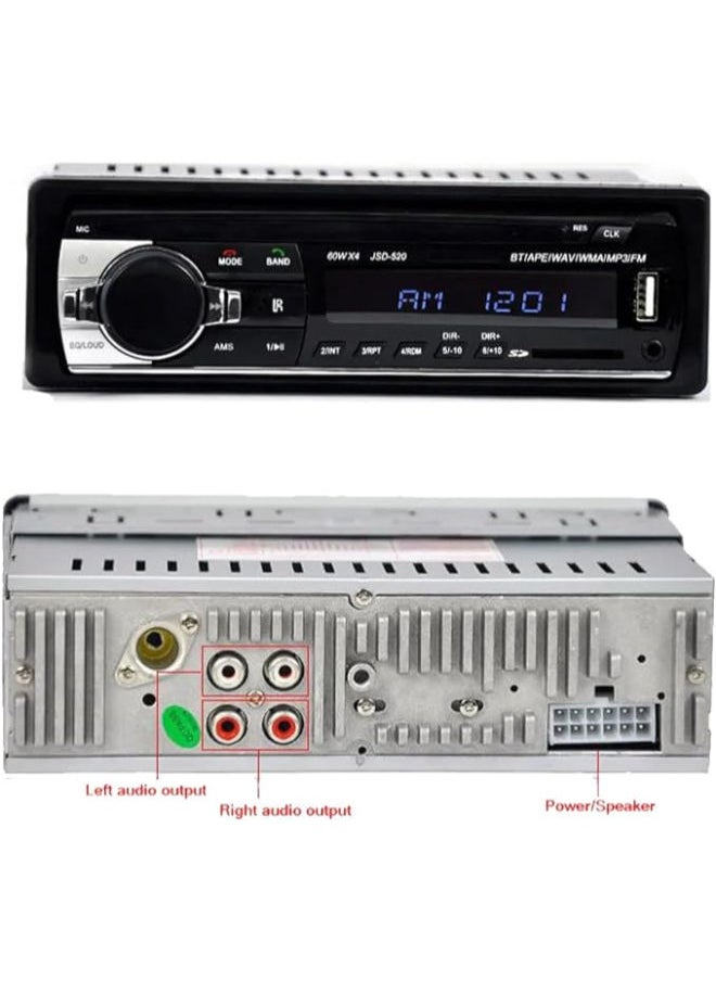 ماركة غير محددة - راديو السيارة 12 فولت بلوتوث 1، مشغل إستريو للسيارة هاتف AUX-IN MP3 FM USB راديو التحكم عن بعد للهاتف السيارة - Image 1