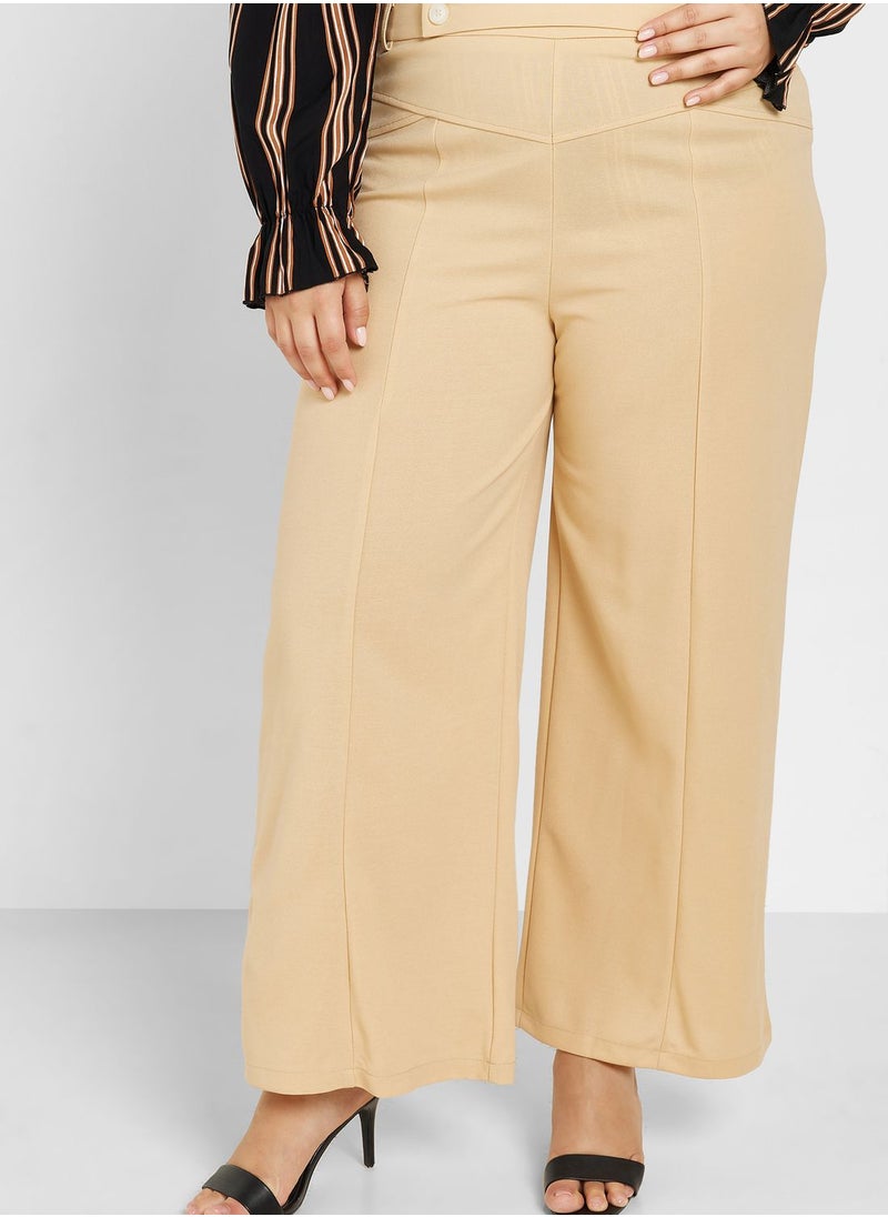 Ella Plus - High Waist Wide Leg Pants - Image 1