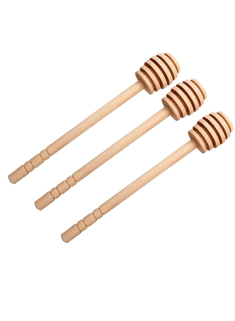 Lavish Natural Wood Honey Spoon | 16CM | 3-PACK | Honey Dipper Sticks | Drizzling | Stirring | Dispensing Honey | Jam | Syrup | Eco-Friendly | Kitchen & Party Favors - Image 1