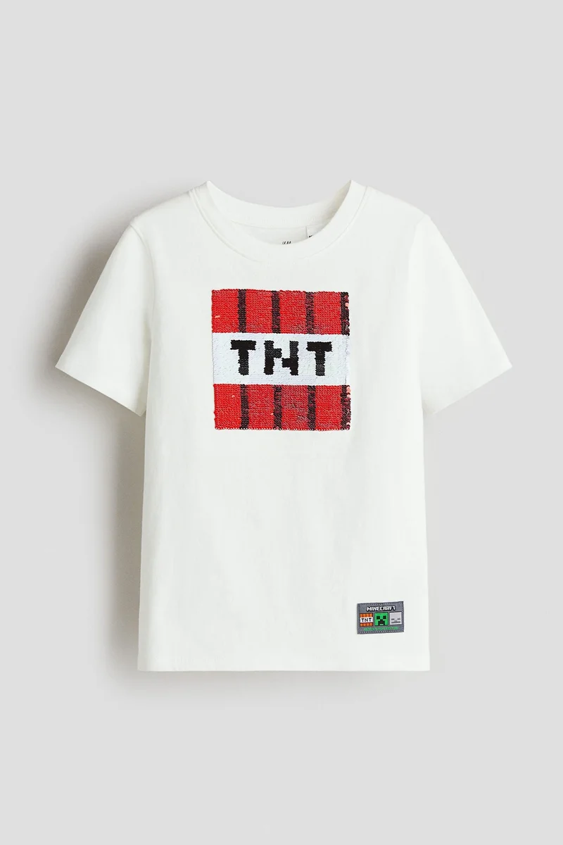 H&M Reversible sequin T-shirt