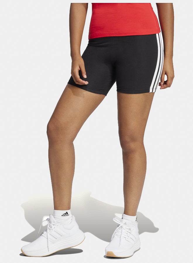 Adidas essentials 3-stripes high waisted biker women's leggings  - Image 1