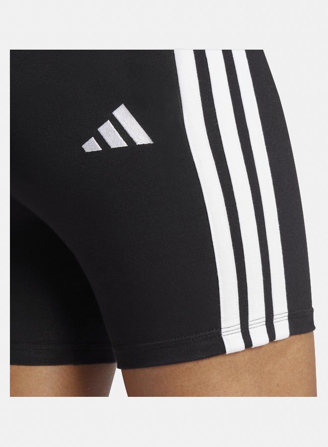 Adidas essentials 3-stripes high waisted biker women's leggings  - Image 3