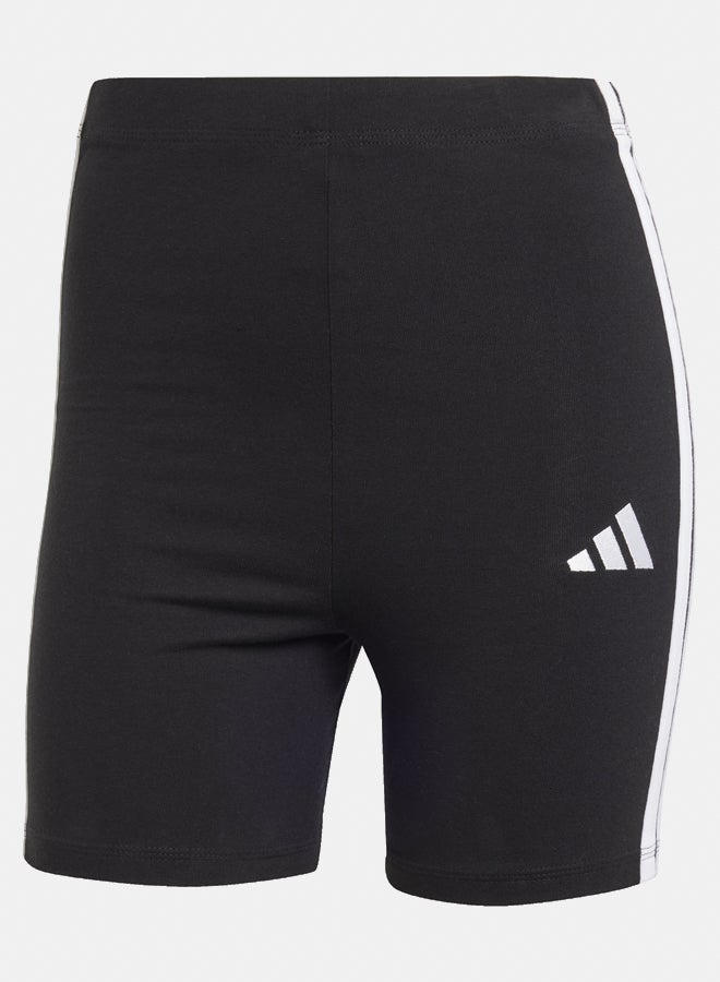 Adidas essentials 3-stripes high waisted biker women's leggings  - Image 2
