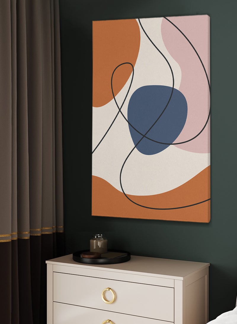 LOWHA Framed Canvas Wall Art Stretched Over Wooden Frame with Abstract Painting  - Image 1